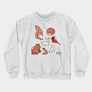 Winter Animals Sticker Pack Crewneck Sweatshirt